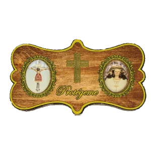 Imán religioso personalizado frase protégeme