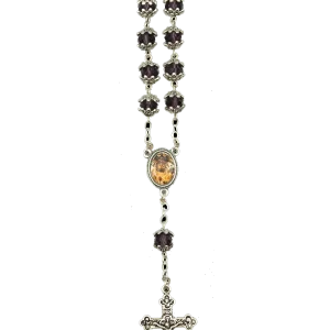 Rosario de color negro para rezar