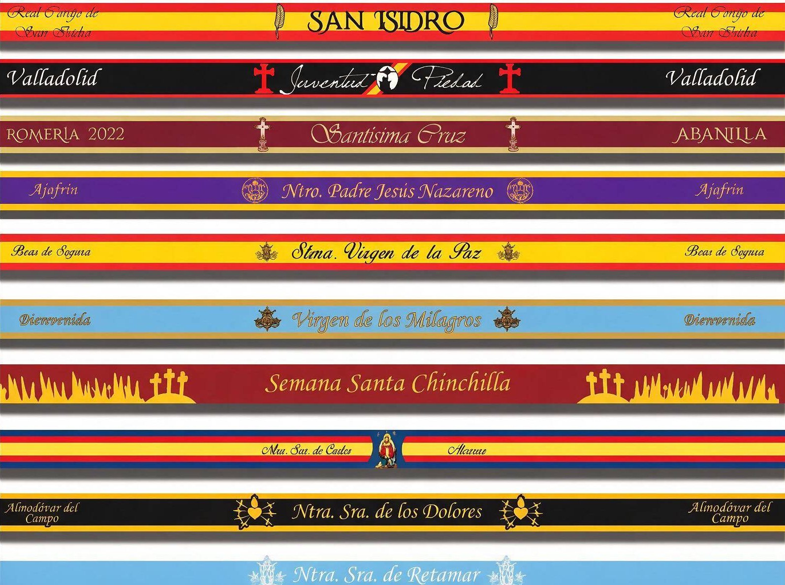 Pulseras bordadas católicas